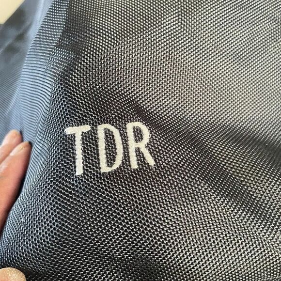 LANDS' END Black Square BIG DUFFLE TRAVEL BAG 30"  monogram - Picture 10 of 13